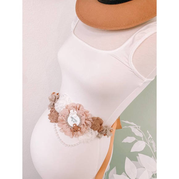 Teddy Bear Baby Shower Mom to be Maternity Sash - Picture 4 of 4
